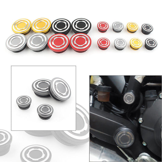 for Ducati Scrambler 800 400 4x Gear Frame Bar Screw Hole Prevent Dust Cap Plug
