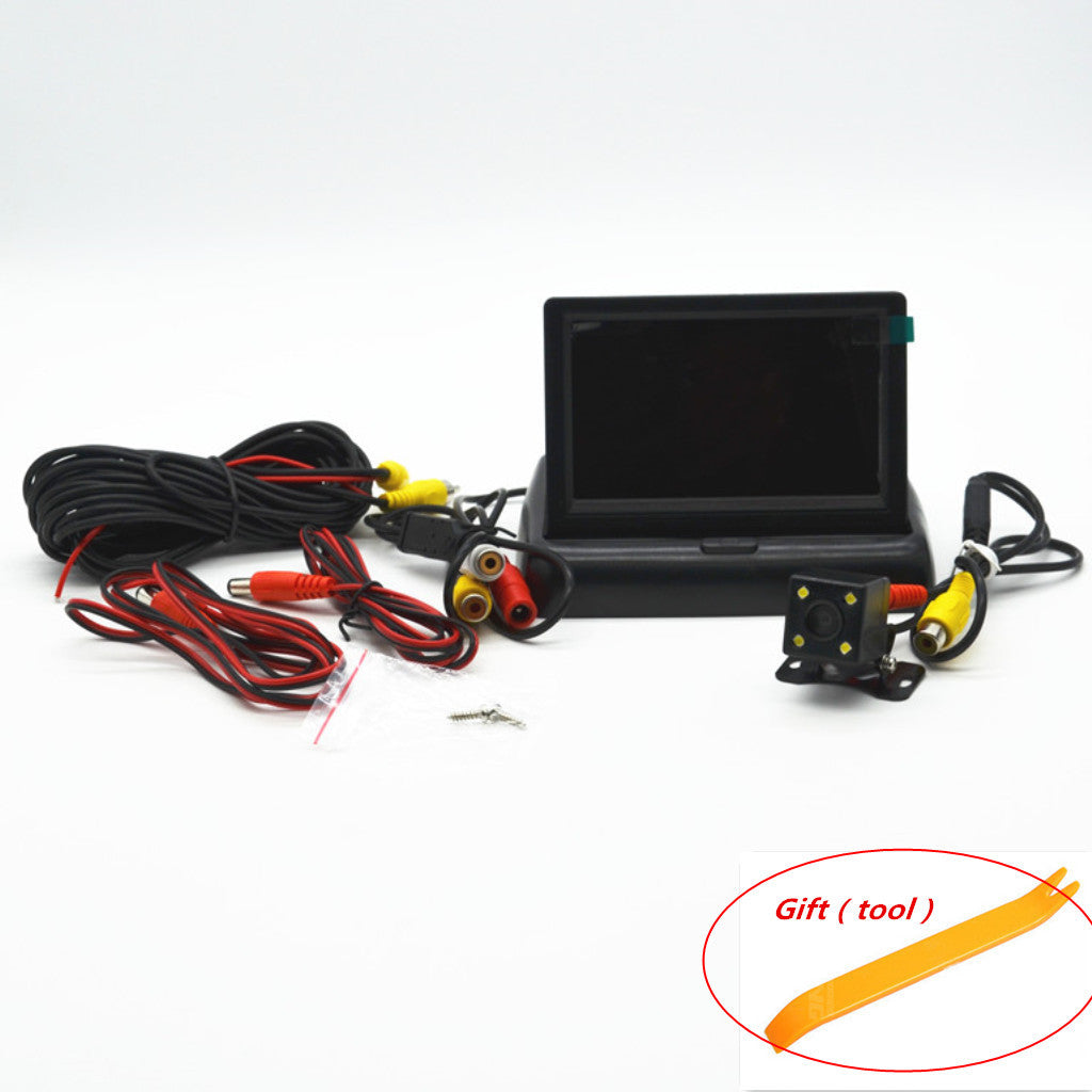 Car 4.3 LCD Foldable LCD Monitor LED Reversing Parking Reversing Camera