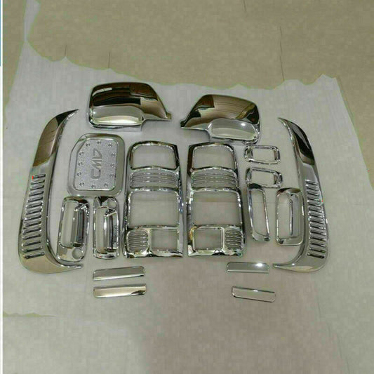 for Land Cruiser LC80 FJ80 1991-1997 Exterior Chrome Full Kit Cover Trim Garnish