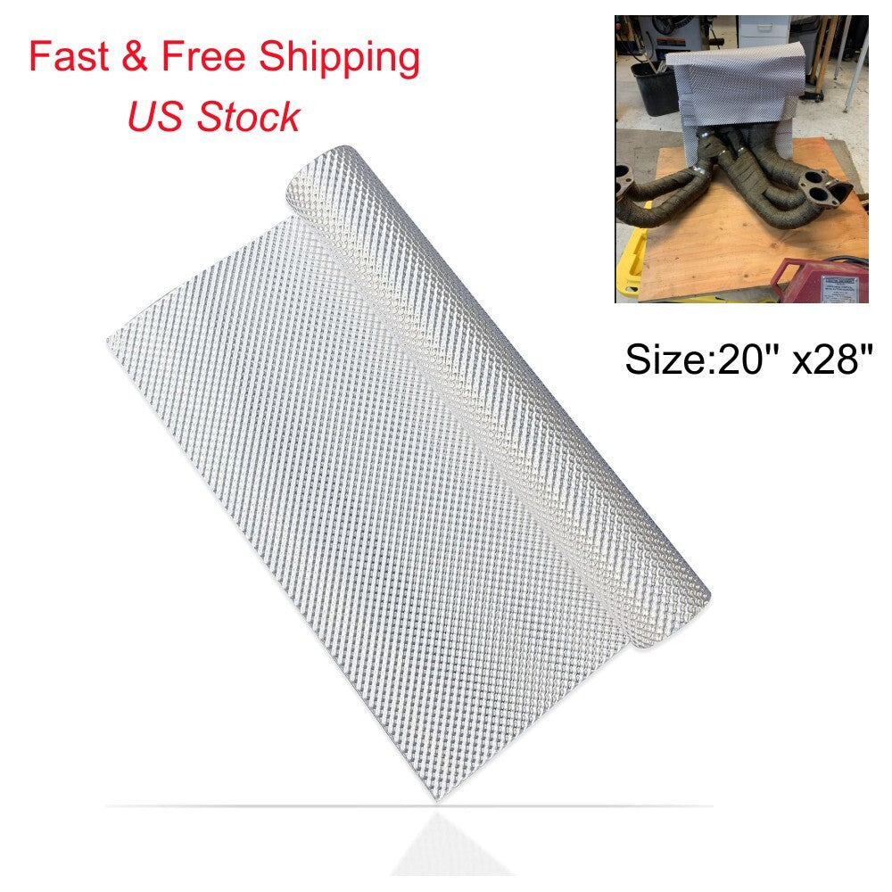 Exhaust heat shield, car embossed heat shield, muffler, exhaust packaging 20 x 28