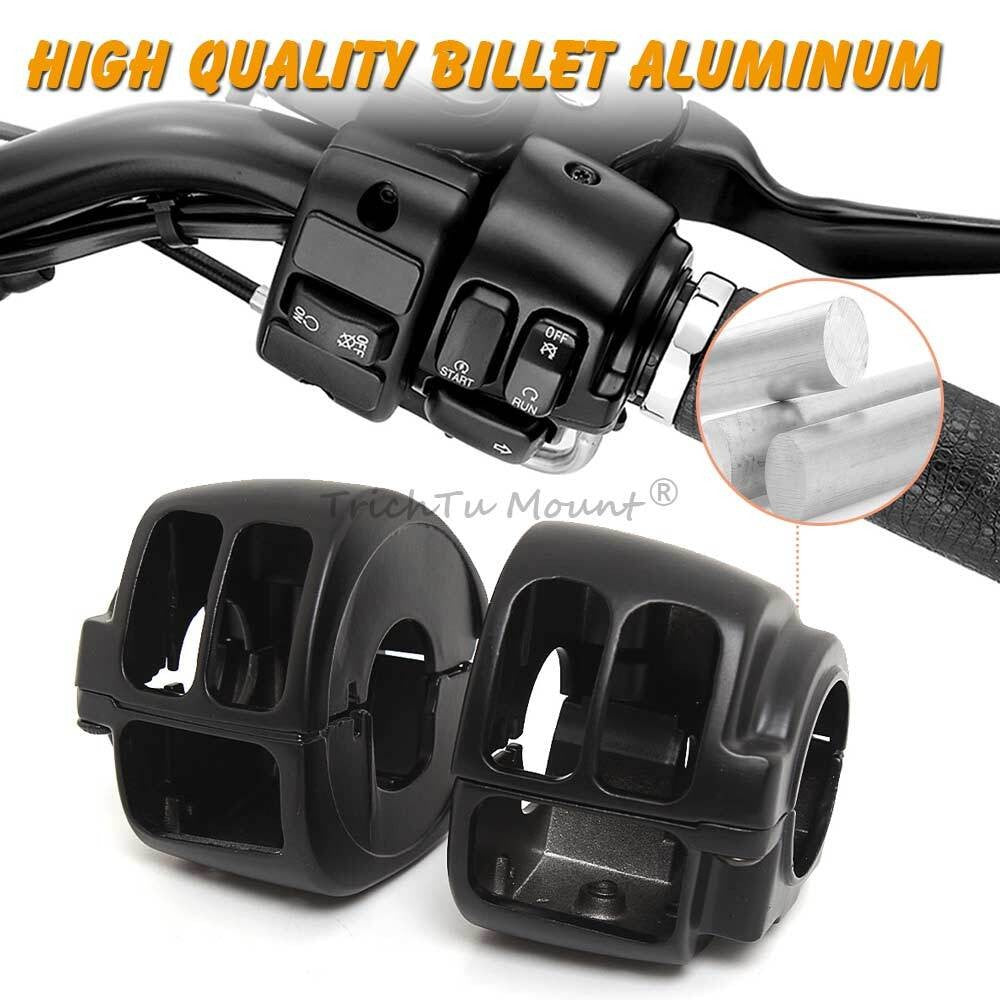 Handlebar Hand Control Switch Housing Cover Cap Black for Harley Sportster XL Q