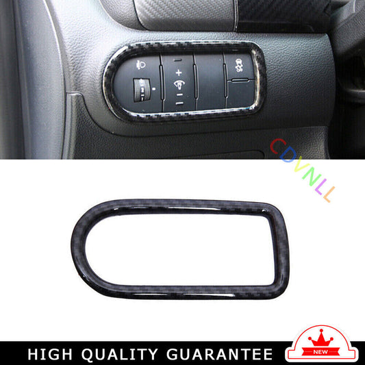 Inner Headlight Button Frame Cover Trim for Kia K3 2014-2018 Black Carbon Fiber