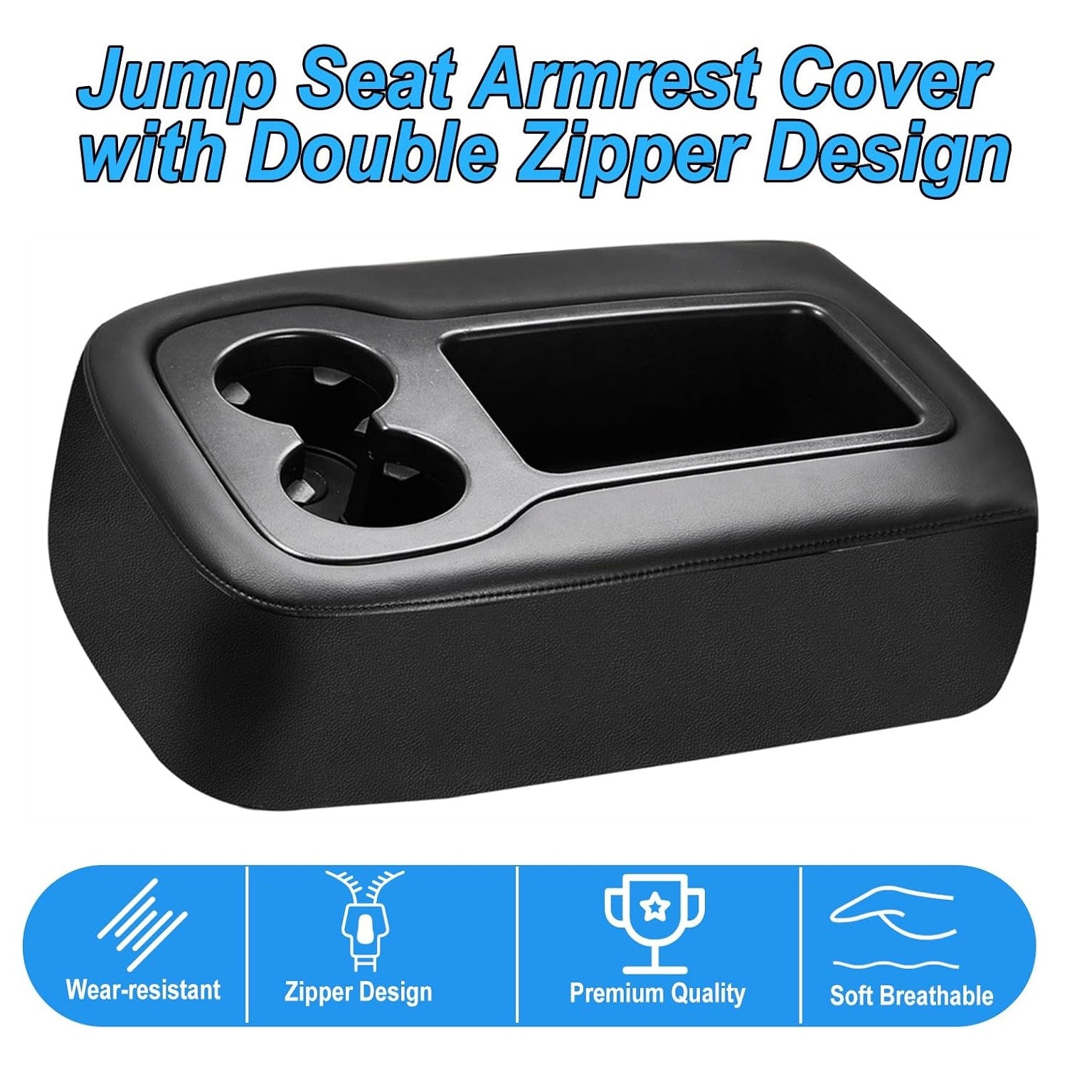 Leather-covered 2007-2014 Suburban Jump for Seat Car Armrest Center Console Protector n