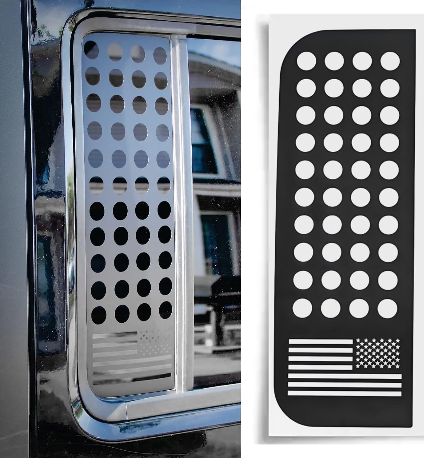 Matte US Flag Rear Window Glass Cover Sticker for Jeep for Wrangler JL JT 2018-2024
