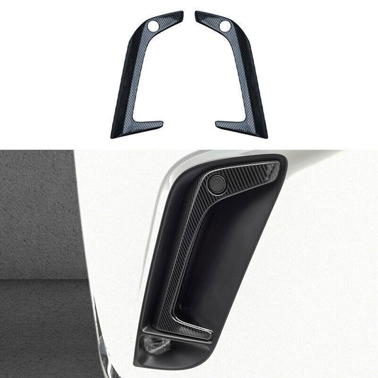 Carbon Fiber Steel Front Fog Light Lamp Frame Trims for Lexus RX500h 2023-2024