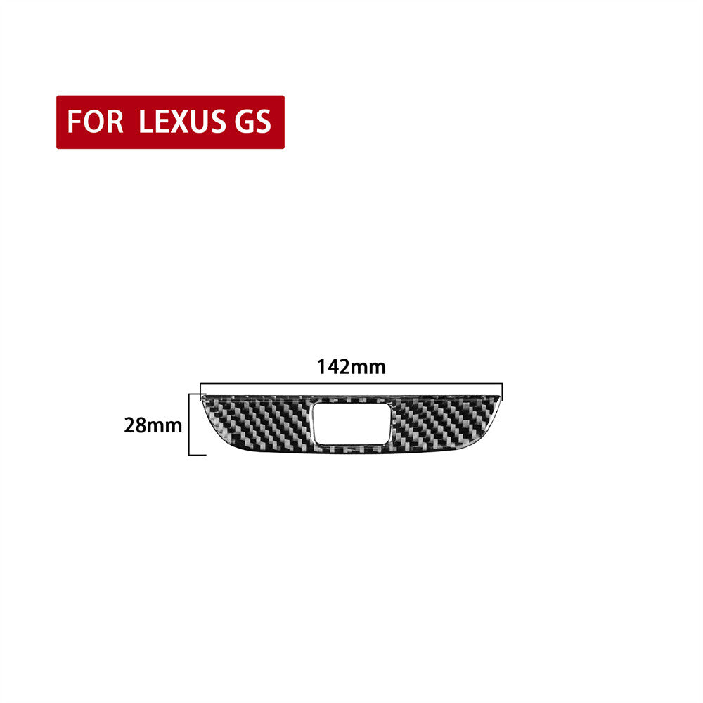 Carbon Fiber Emergency Double Flash Button Panel Trim Fit For Luxus GS 2006-2011