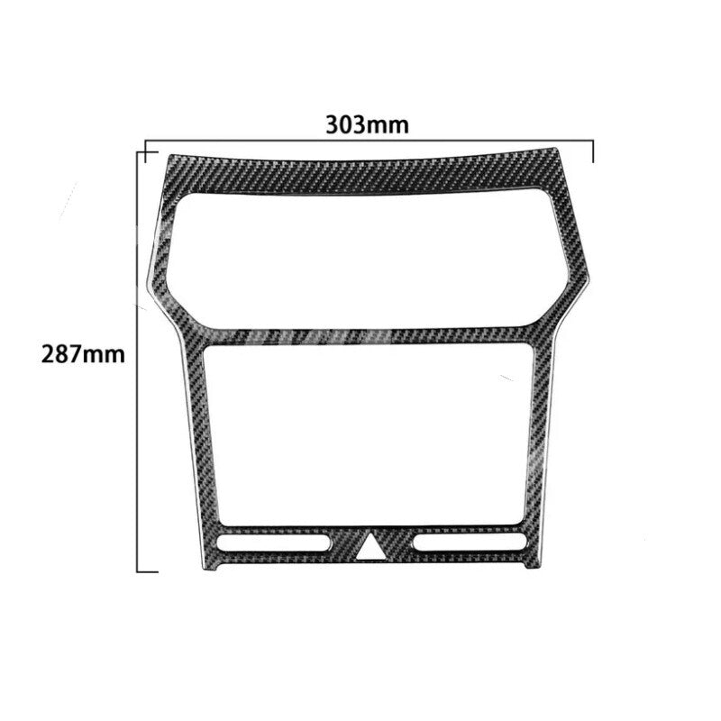 Car Radio Panel Frame Cover Carbon Fiber Look Fit for Ford Explorer 2013-2019 Q