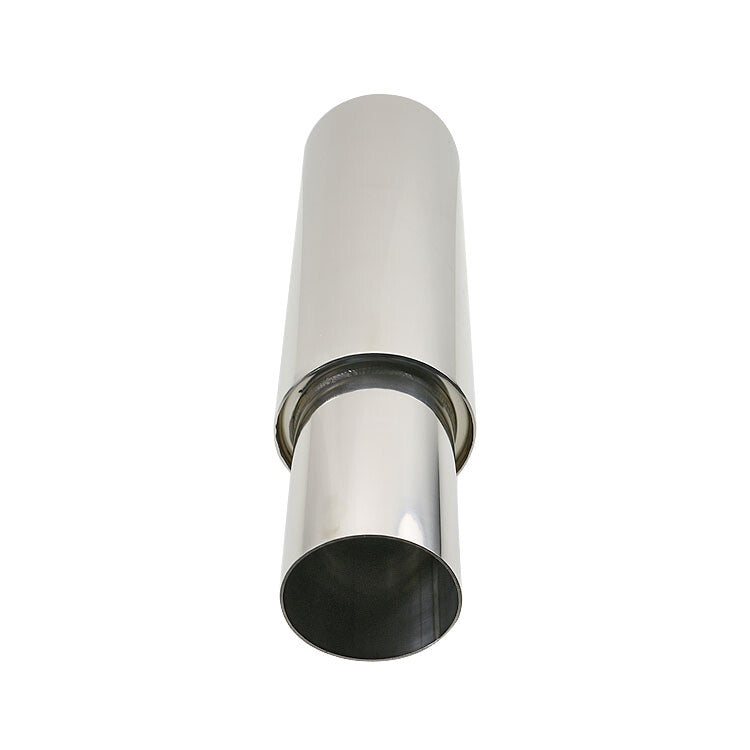 2.5 Inlet 4 Outlet Great Sound Exhaust Muffler Tips 5 Body Resonator New