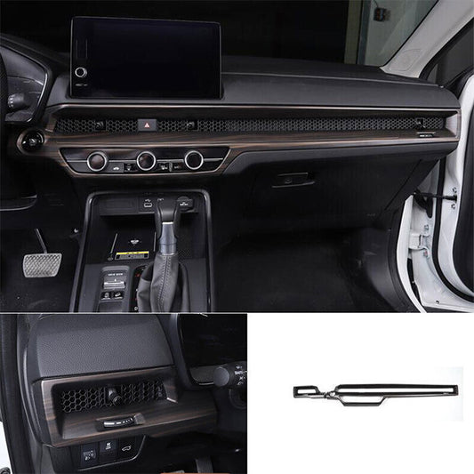 for Honda CR-V 2023-2024 Wood Grain interior Console Dashboard Stripe cover Trim
