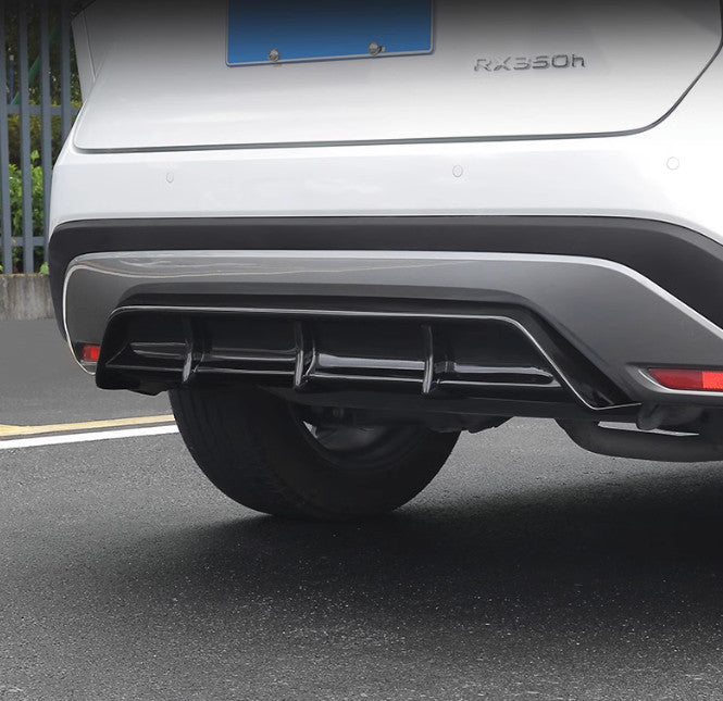 Rear Bumper Cover Lip Diffuser Spoiler Wing Black for Lexus RX 350H 2023 2024 B n