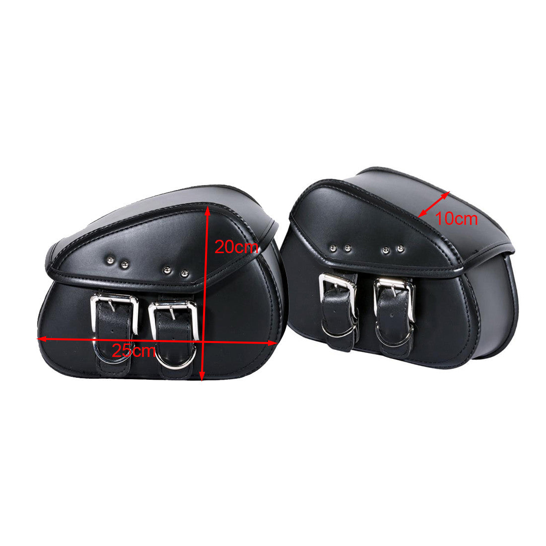 for Mini Black PU Leather Luggage Bag Saddlebag Saddle Bag Pouch for Harley for Honda Q