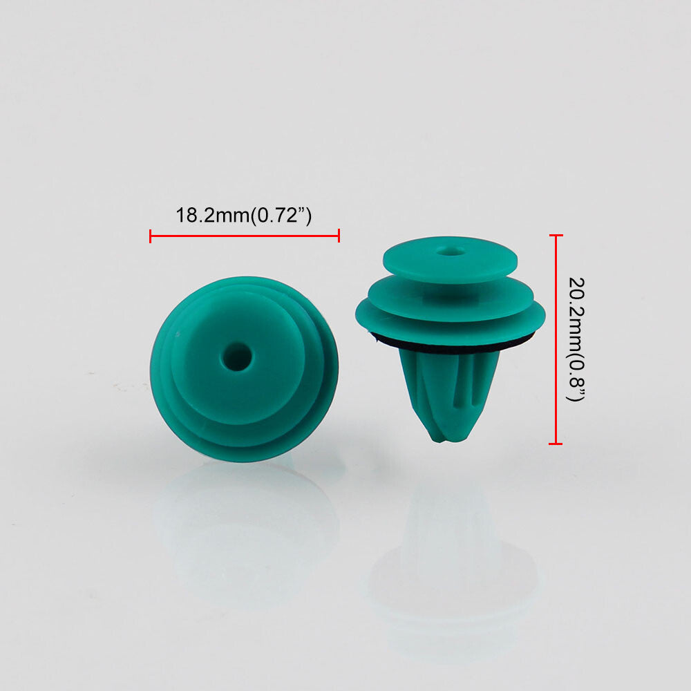 25pcs Green Plaque Nylon Retaining Clip 90467-10188 for Toyota Bumper Door Trim