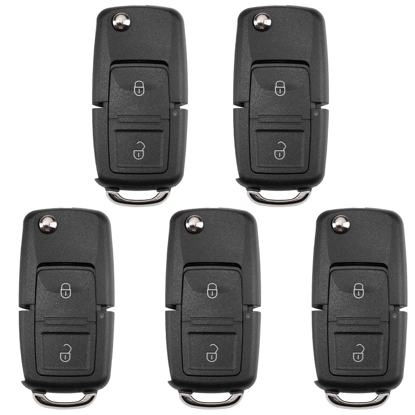 5Pcs XKB508EN Universal Wire Remote Key Flip For V.W B5 Style 2 Buttons