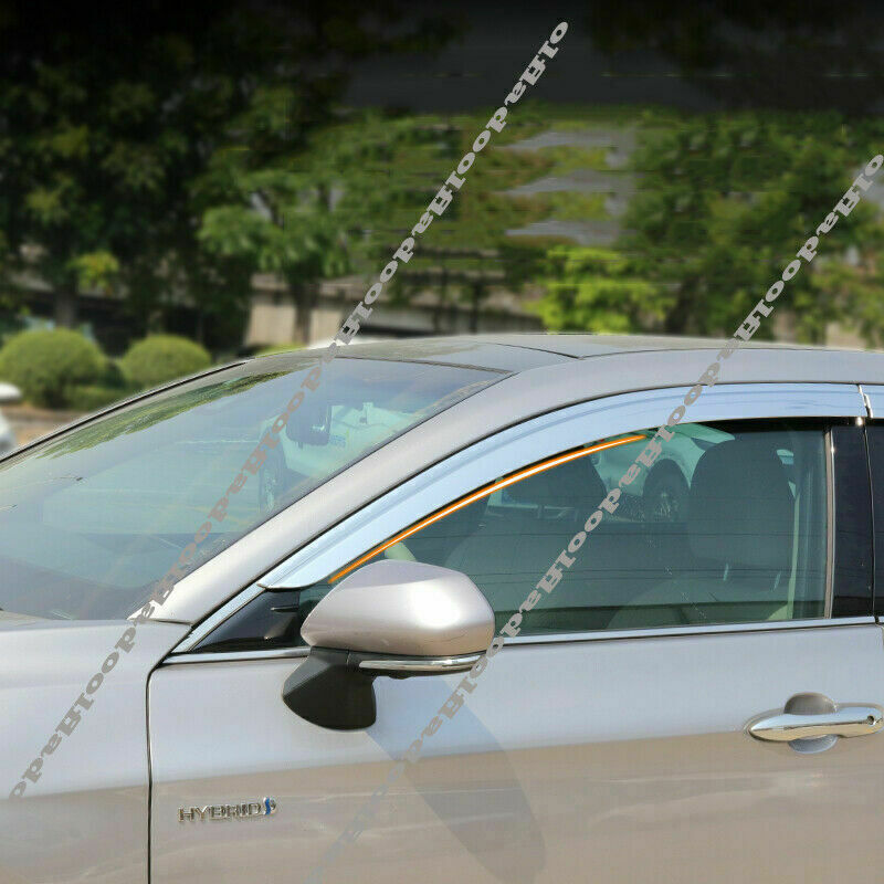 for Toyota for Avalon 2019-2023 Chrome Window Visor Vent Shades Sun Rain Guard trim