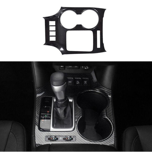 Carbon Fiber Print Console Gear Shift Frame Trim for Toyota Highlander 2014-2019