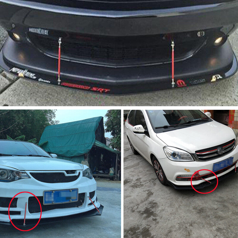 Adjustable 5.9 front lip splitter, rear diffuser strut, tie clip support - n