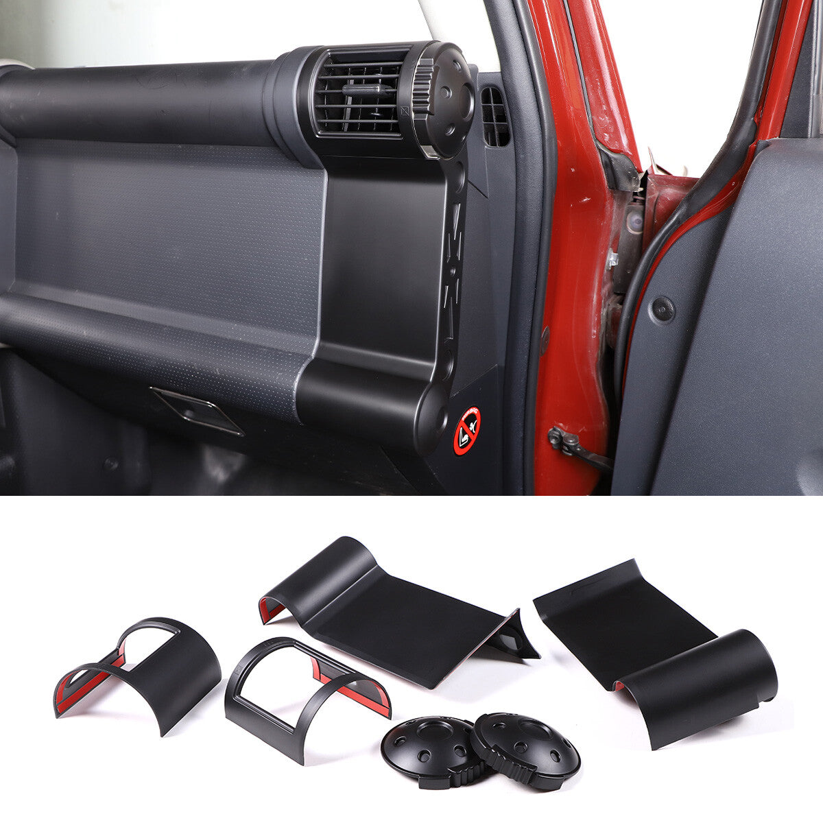 2x Carbon Fiber Quarter Window Louver Shutter for Lancer EVO 2009-16- v