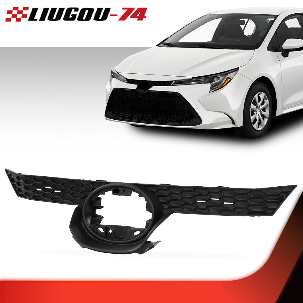 Front upper bumper grille radiator suitable for 2020-2022 for Corolla LE XLE black- v