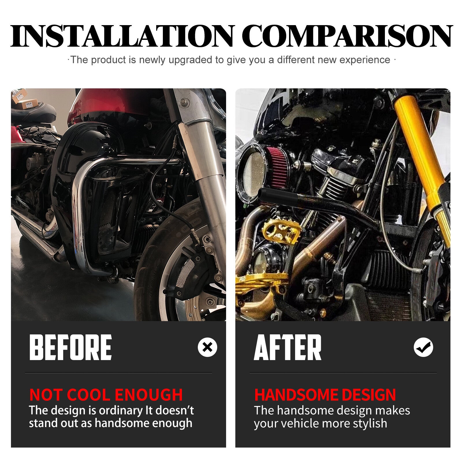 Highway Footpeg Engine Guard Crash Bar for Harley Road King Electra Glide 14-23
