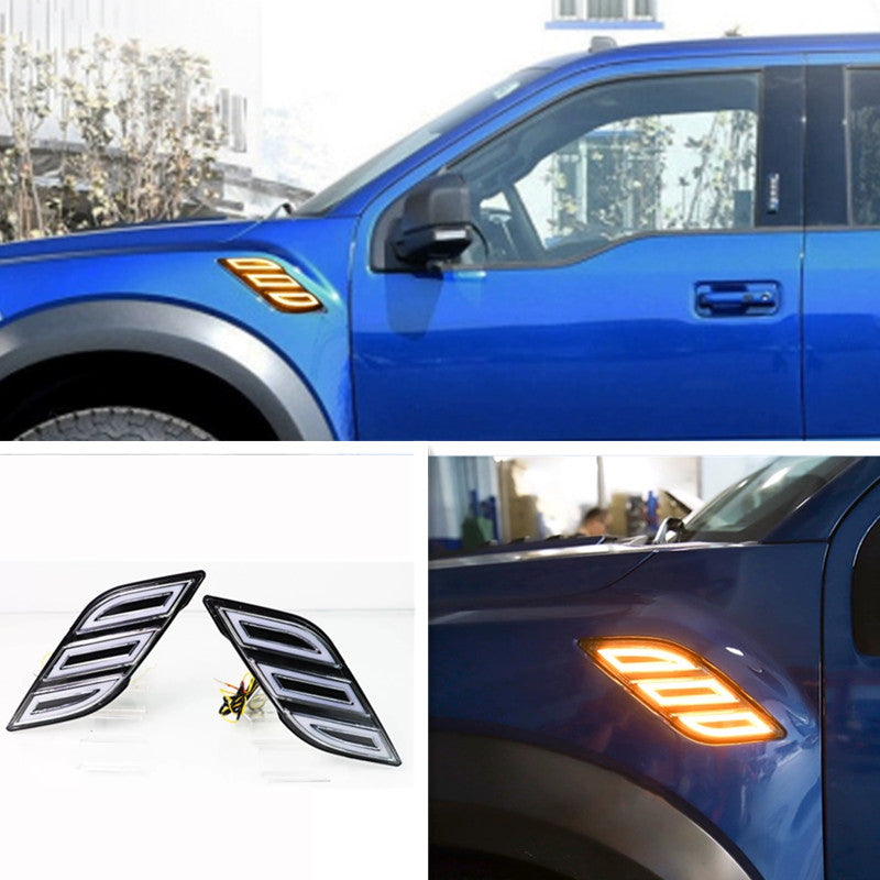 Fit for F150 2017-2020 Car Body Front Side LED Light Sets 2pcs v