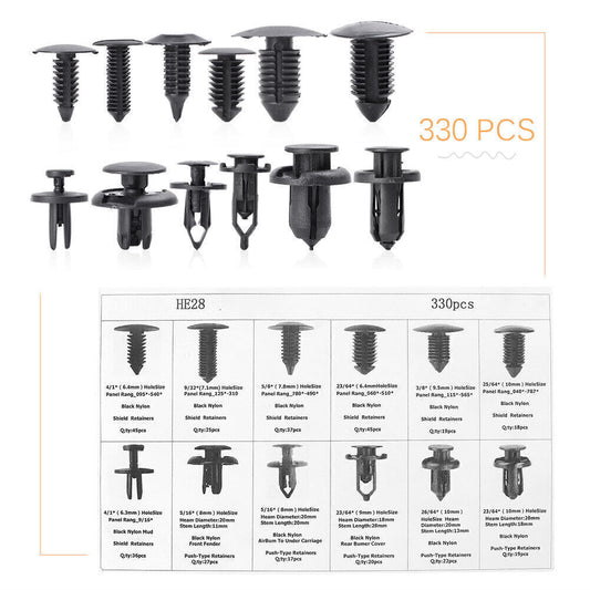 350pcs Car Push Retainer Pin Rivet Trim Clip Panel Moulding Assortments Kit Q