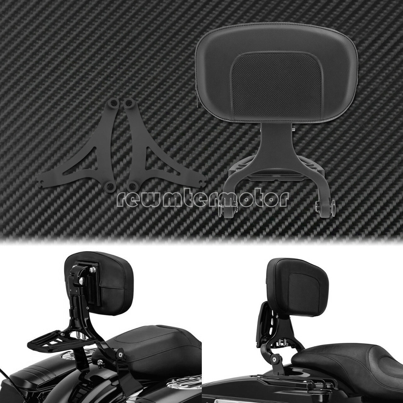 Motorcycle Multi-Purpose Driver  Passenger Backrest Fit For Indian 2015-2019