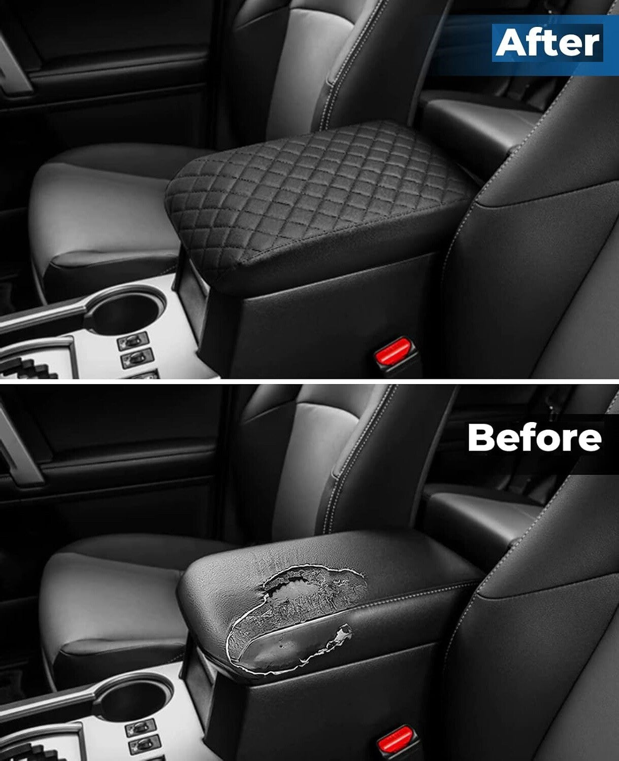 Custom-made center console cover, armrest cover, and backrest cushion for 2010-2024 4Runner. n