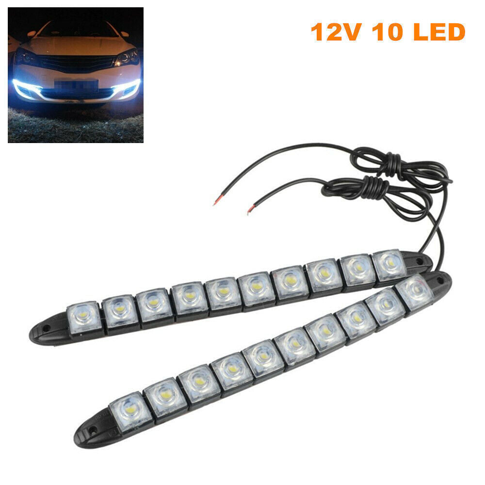 2-pack 4W White Waterproof LED DRL Daytime Running Lights n