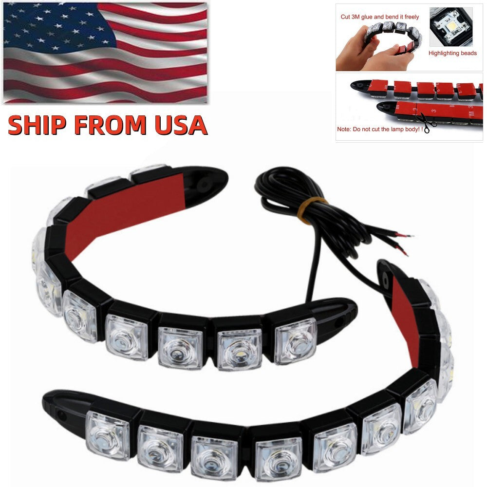 2x Universal 12V 10LED Daytime Running Lights (DRL) for Cars - n