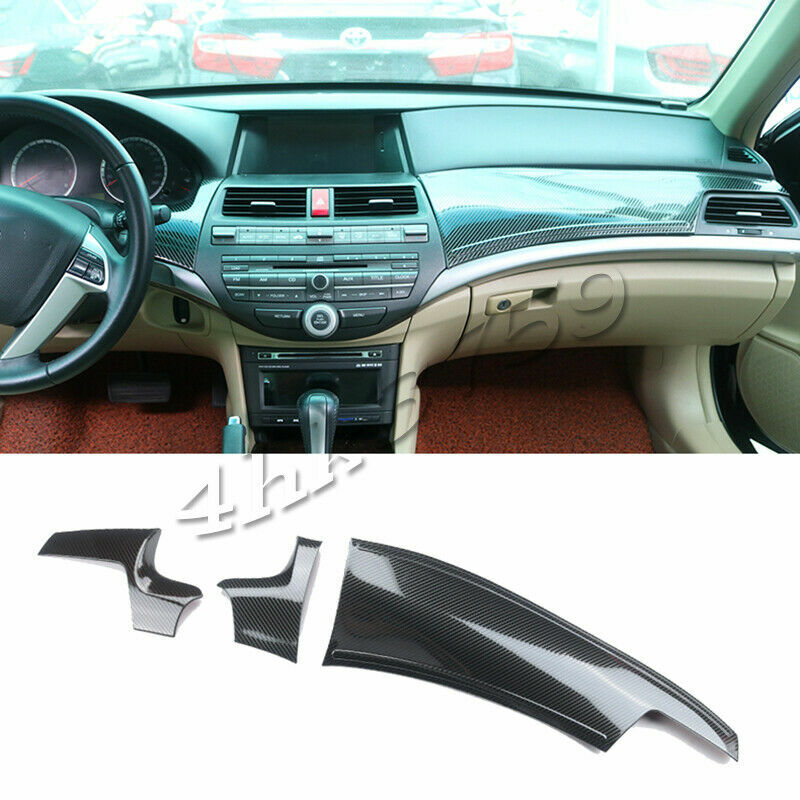 3P for Honda Accord 2008-2013 Carbon Fiber Central Console Instrument Panel Trim
