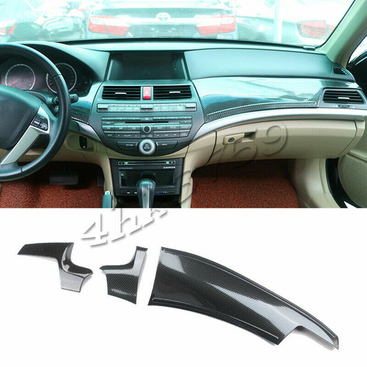 3P for Honda Accord 2008-2013 Carbon Fiber Central Console Instrument Panel Trim