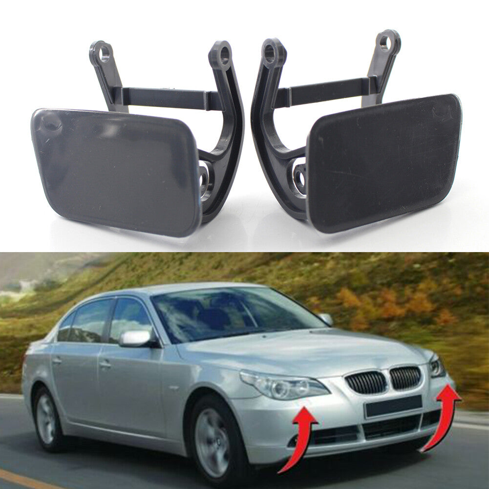 2 x New for BMW E60 5 Series 2004-2010 Bumper Headlight Washer Cap Cover