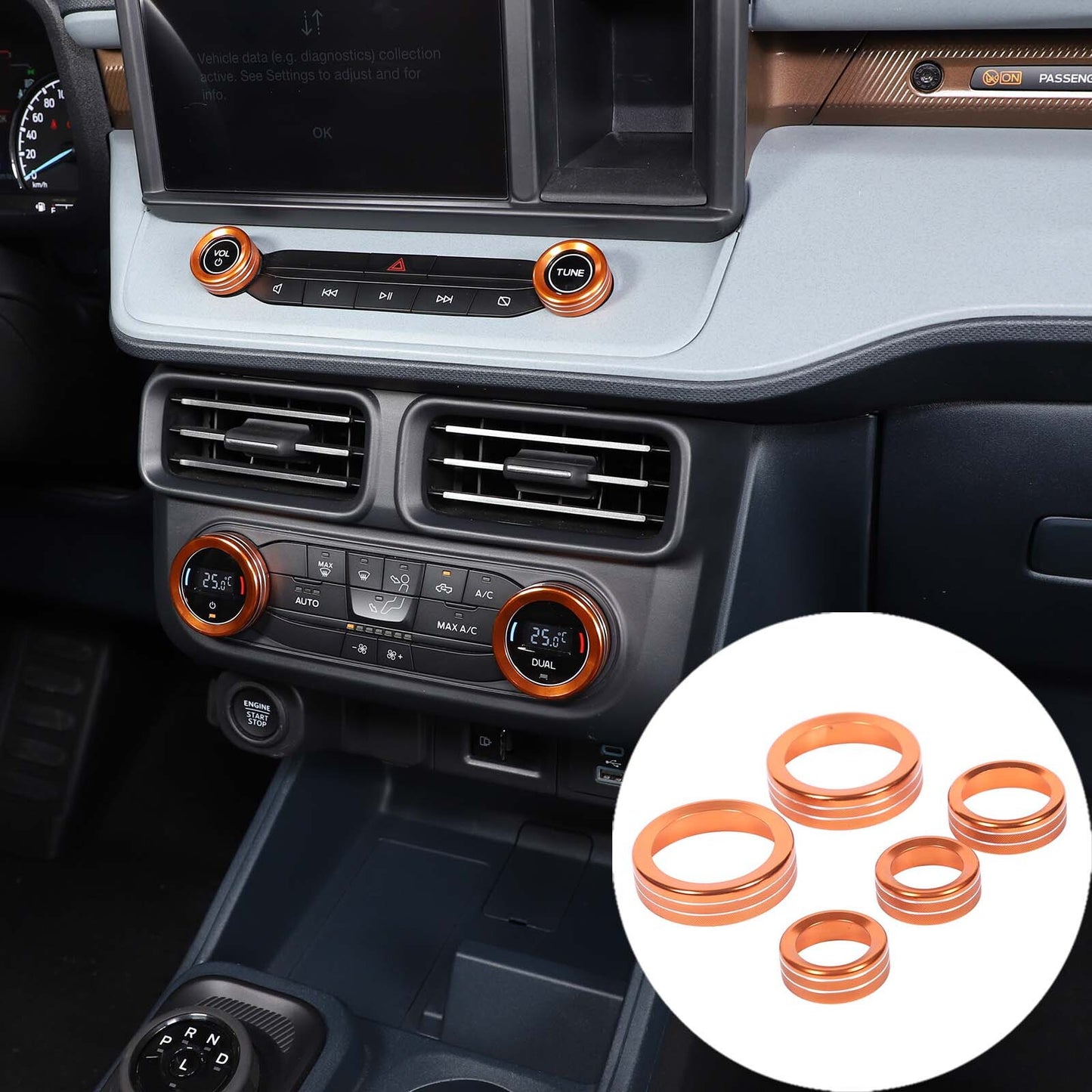 Oak patterned interior door panel decorative cover suitable for tundra redwood 2022-2023 in the United States- v