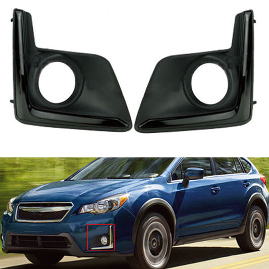 1 Pair Fog Driving Light Lamp Bezel LH RH Black for Subaru Crosstrek 2016-2017