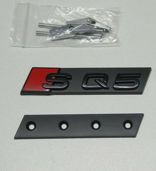 for Audi SQ5 hooded badge decal front Bonnet grille badge logo gloss black
