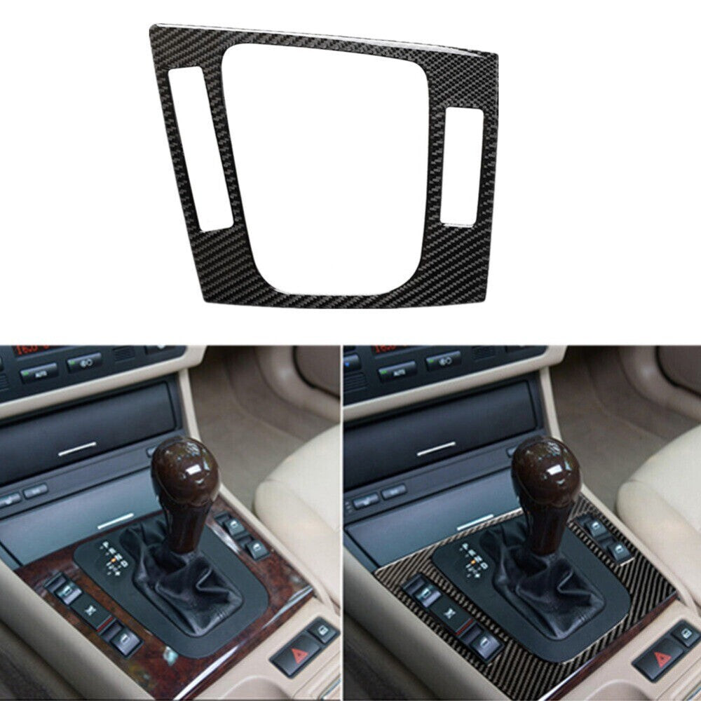 1Carbon Fiber Interior Gear Shift Frame Cover Trim For 3- E46 98-2005 n