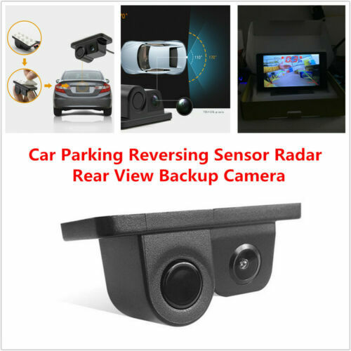2in1 Car Parking Reversing Sensor Radar Rear View Backup Night Vision Camera Kit