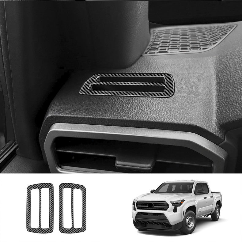 Car Dashboard Air Vent Cover Trim Carbon Fiber 4X Fit for Tacoma 2024 v