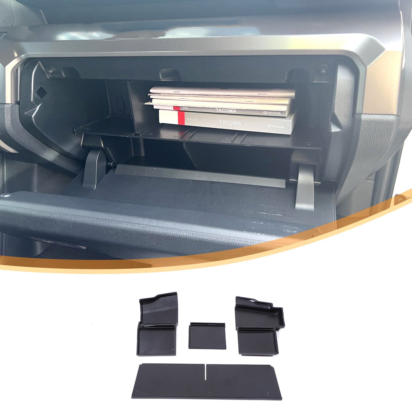 Glove box storage organizer insert divider for Tacoma 2024-25 Accessories - n