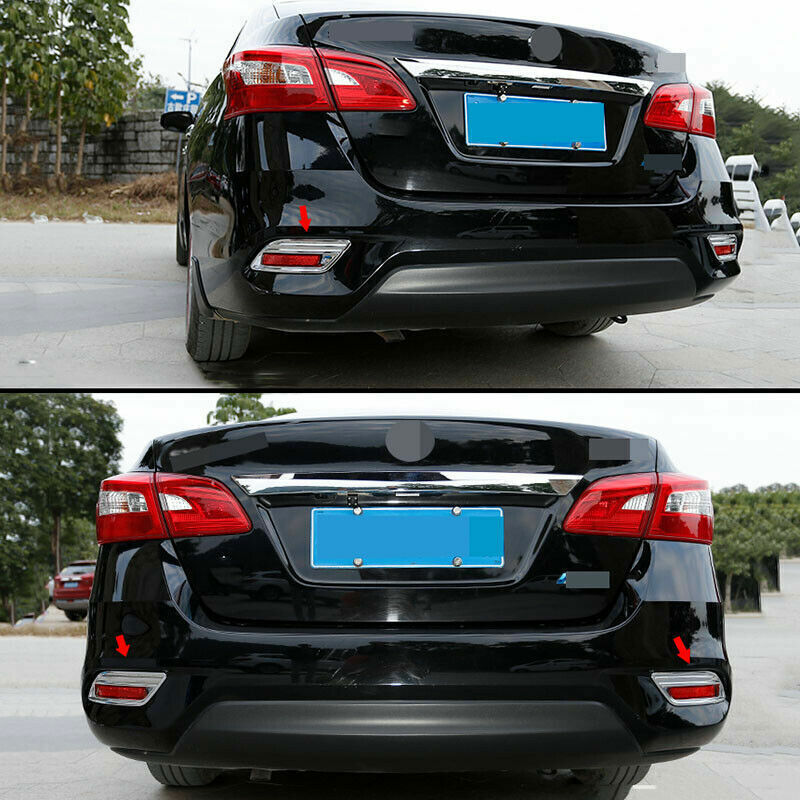 for Nissan Sentra 2016-2019 ABS Chrome Rear Fog Light Taillight Frame Cover Trim