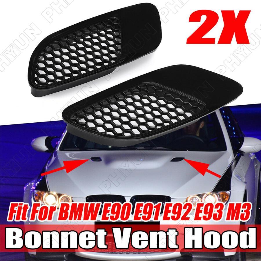 1 pair of Bonnet front grille in glossy black for E90, E91, E92, E93, and M3. n