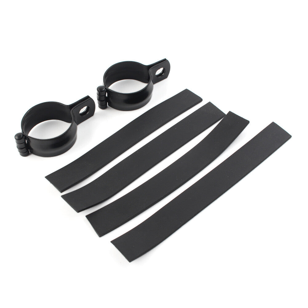 32MM-41MM Front Fork Mount Bracket Turn Signal Light Clamp Holder Black 2pcs