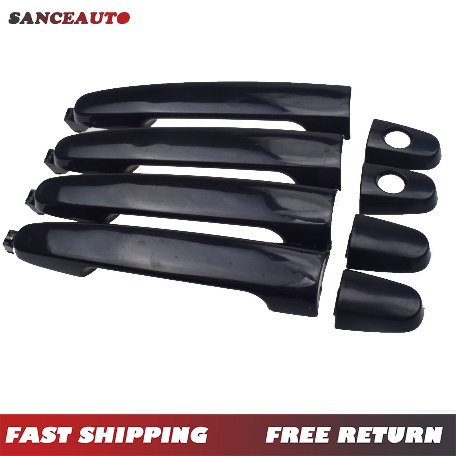 4-piece set of front, rear, left, and right exterior door handles suitable for Corolla (2003-08-) n