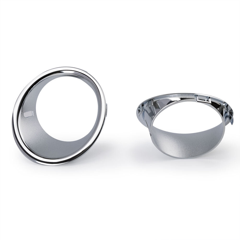 2Pcs Front Fog Light Lamp Chrome Trim Ring Cover for Mini Cooper R55 R56 R57 for BMW