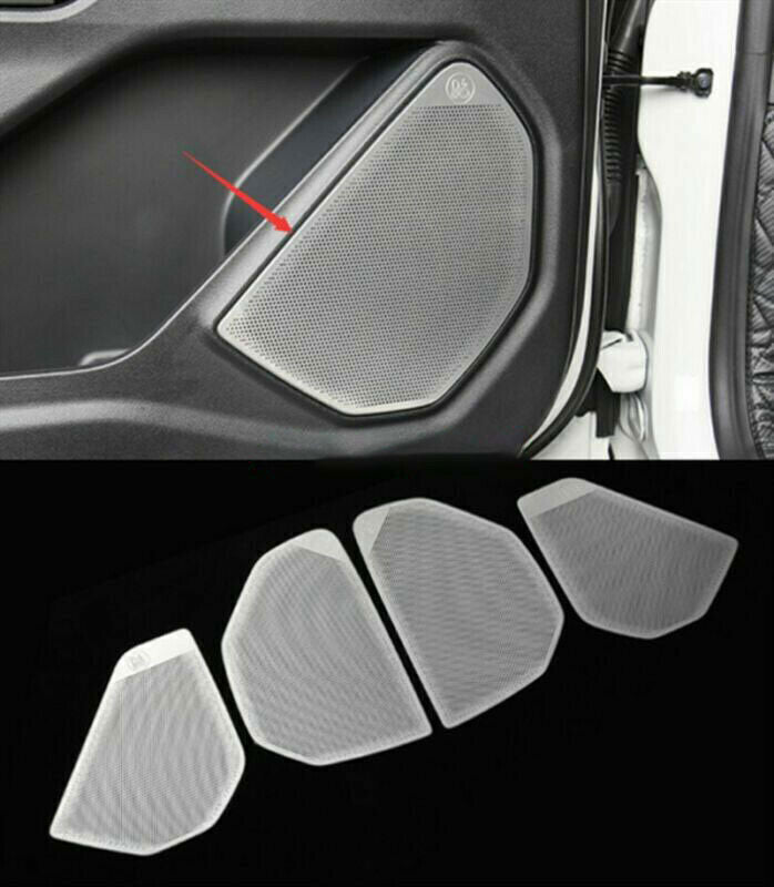 Matte Silver Inner Car Door Audio Speaker Cover Trim For 21-2023 Explorer n