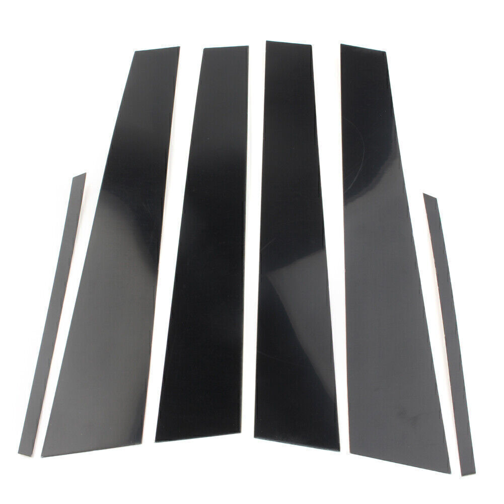 Pillar Posts Set Door Trim Piano Cover Kit for Toyota for Camry 2012-2015 Black 6PCs