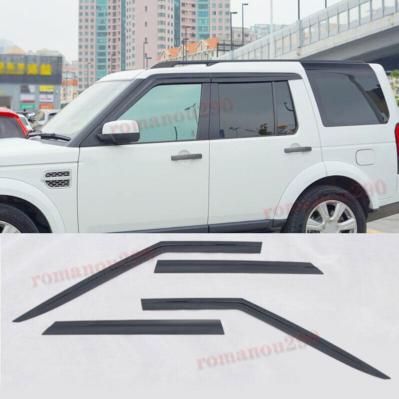 For LR Discovery 4 2010-2016 Black Window Wind Visors Rain Guard Vent Deflectors