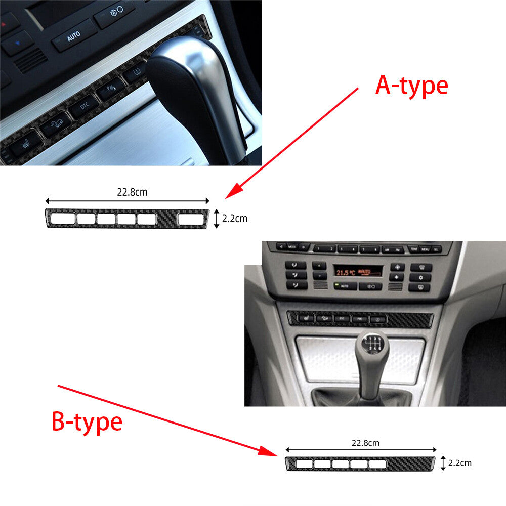 Carbon Fiber Console Multi-function Button Cover for BMW X3 E83 2004-2010 Type-B