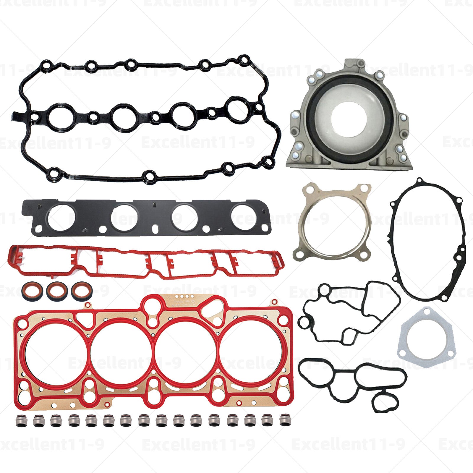 2.0T engine rebuild kit piston seal gaskets suitable for Passat , for Jetta , for Audi A3, A4, TT- n