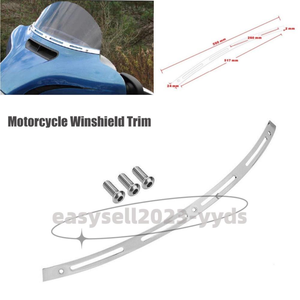 Chrome Batwing Fairing Windshield Trim for Harley Touring Electra Glide 96-13